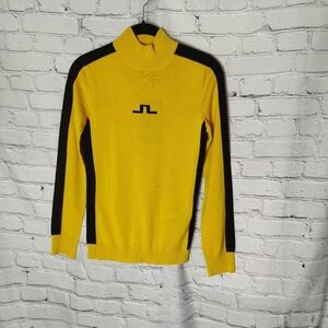 J. Lindeberg Adia Knitted Merino Wool Mock Neck Sweater NWT Size XS In Daylilly